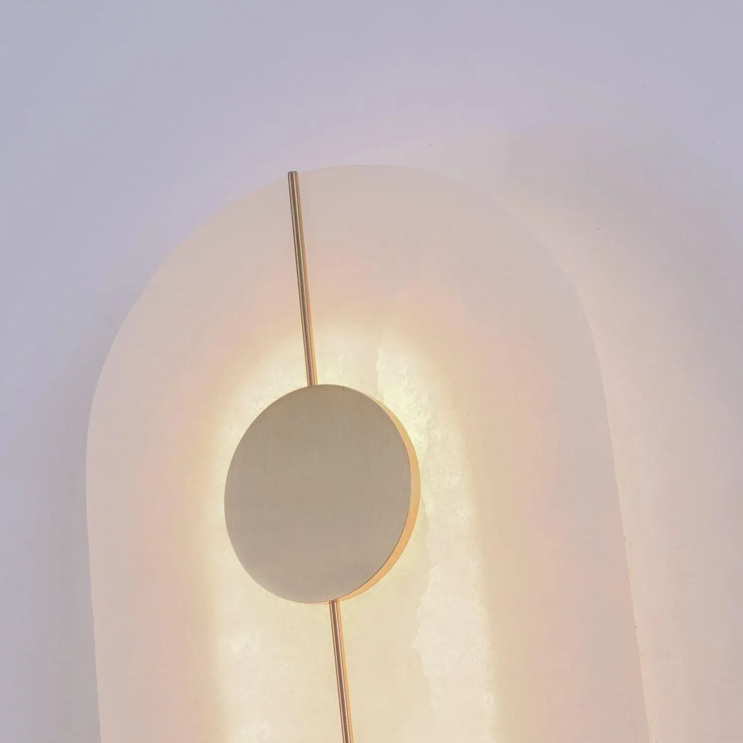 Jade Artistic Alabaster Brass Wall Lamp Hallway Bedside