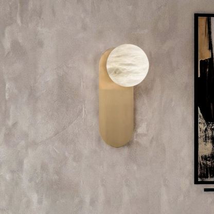 Jade Wall Light Minimalism Metal Alabaster Living Room Bedroom