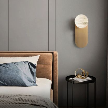 Jade Wall Light Minimalism Metal Alabaster Living Room Bedroom