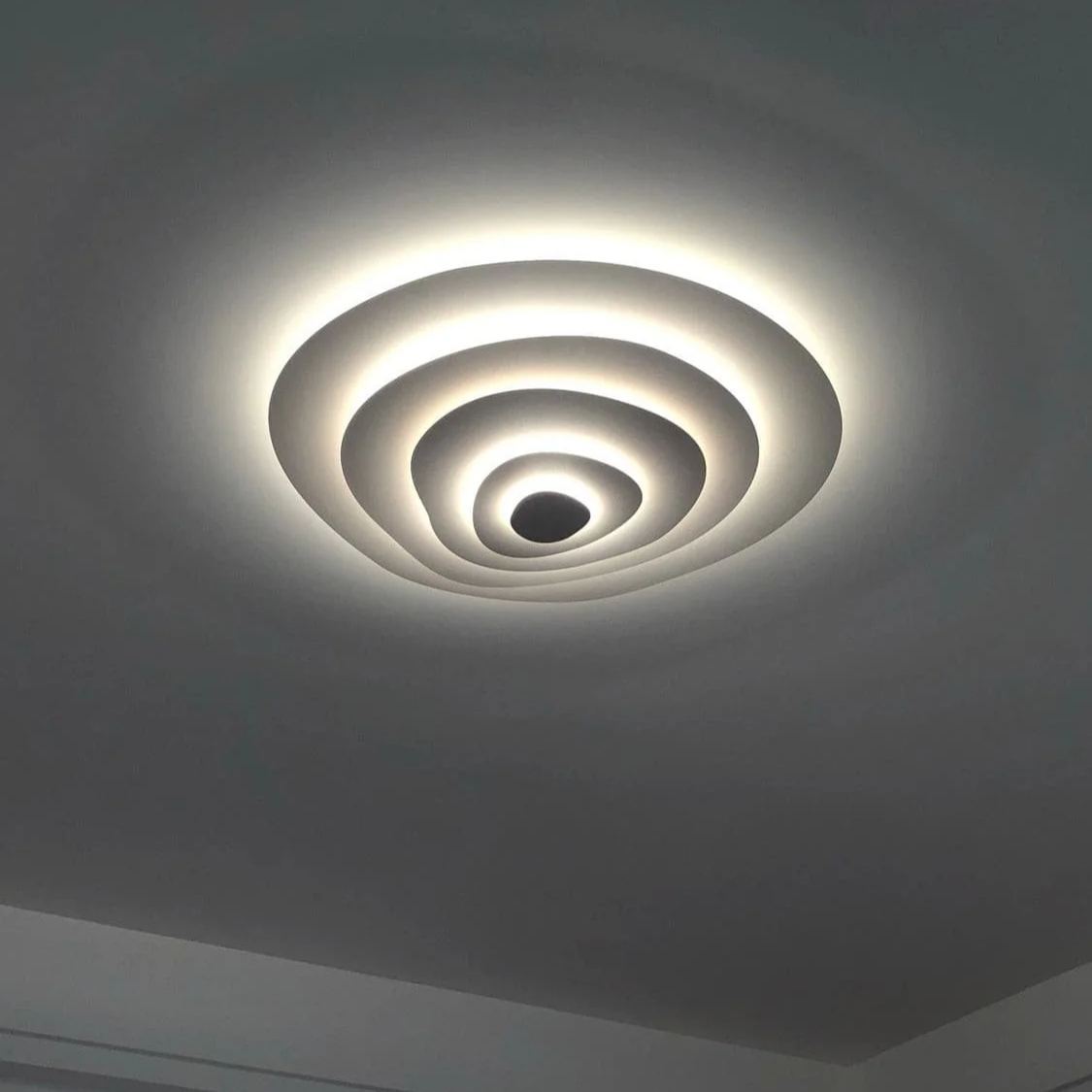 Quinn Elegant Ripple Metal Ceiling Light Fixture Bedroom Living Room