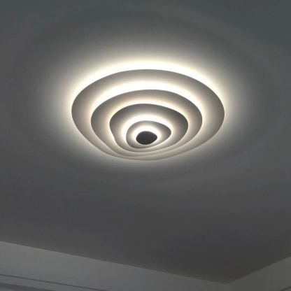 Quinn Elegant Ripple Metal Ceiling Light Fixture Bedroom Living Room