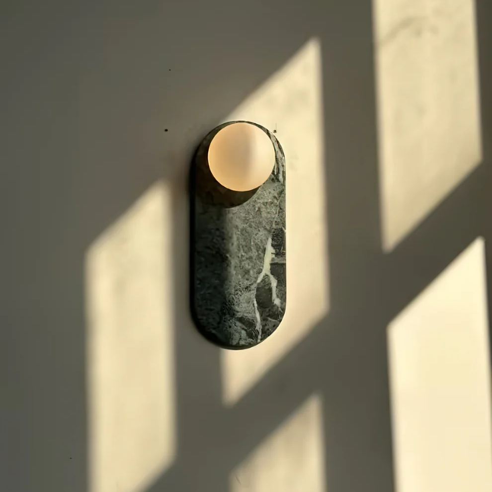 Jade Minimalism Metal Glass Wall Lamp Dining Room Bedroom