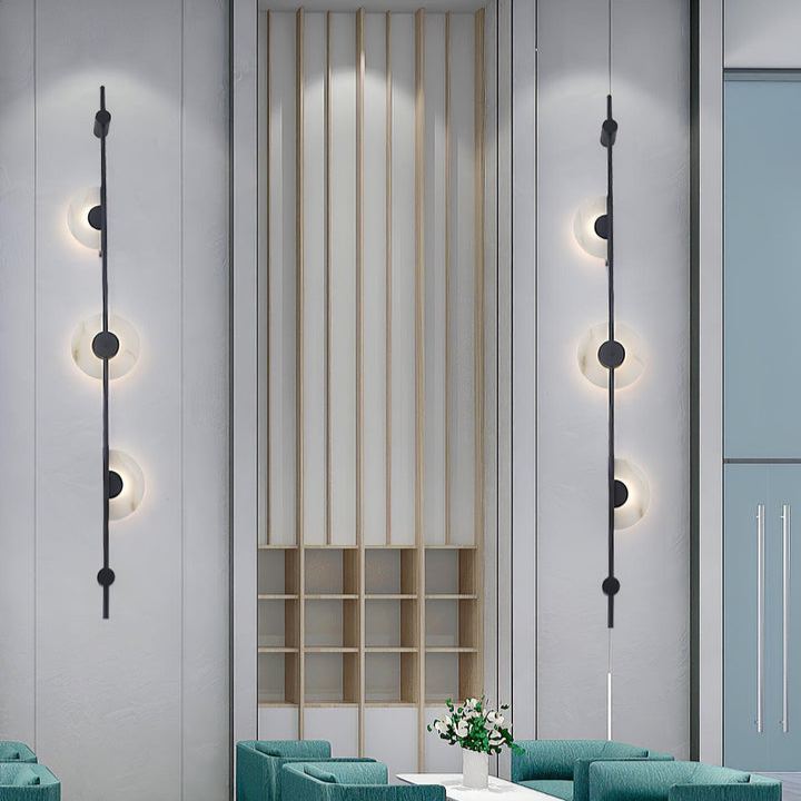 Jade Modern Alabaster Vertical Wall Light Bedroom Living Room