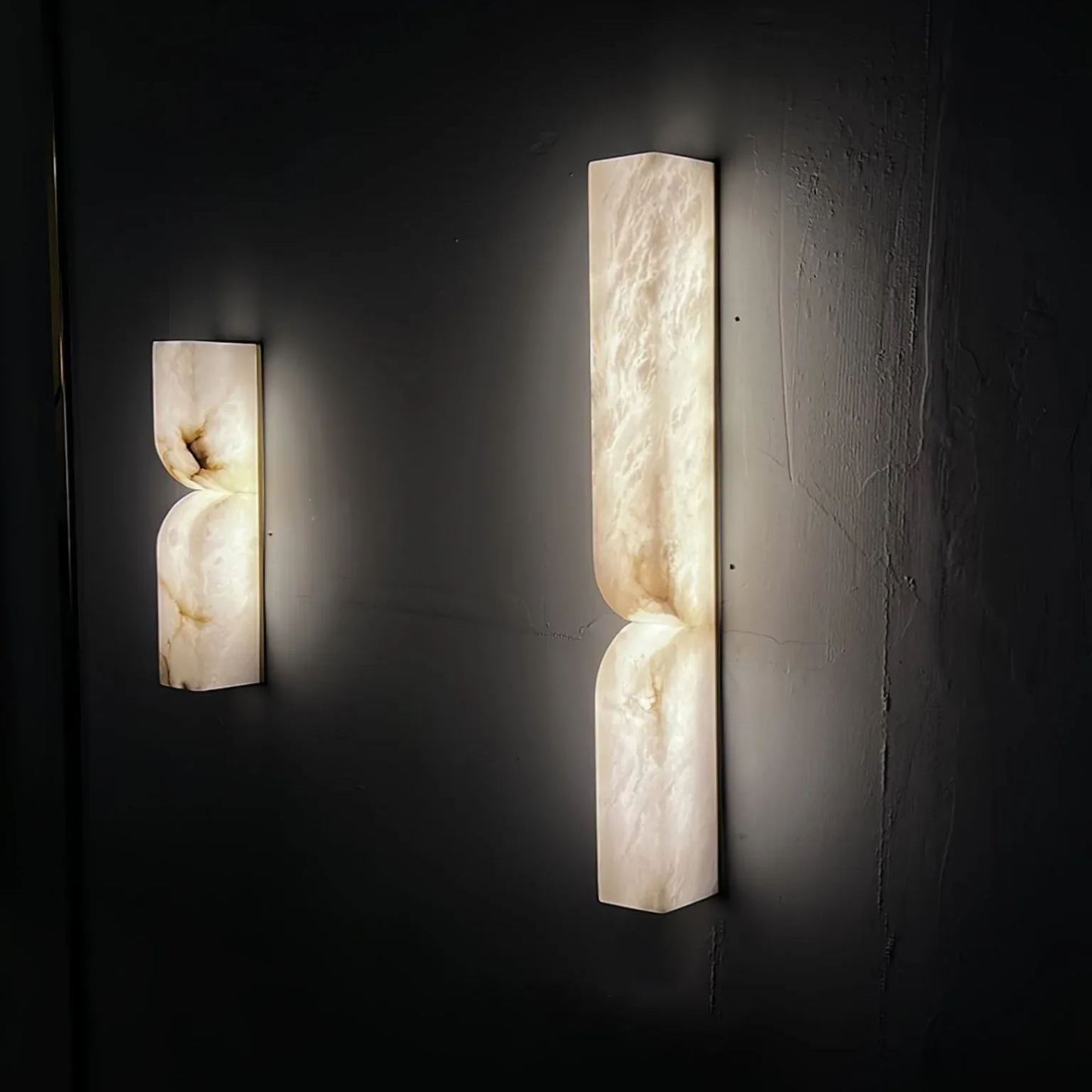 Jade Alabaster Rectangular Modern Wall Light Shades Hallway Bedroom