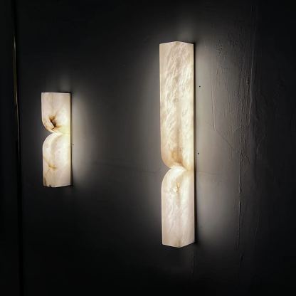 Jade Alabaster Rectangular Modern Wall Light Shades Hallway Bedroom