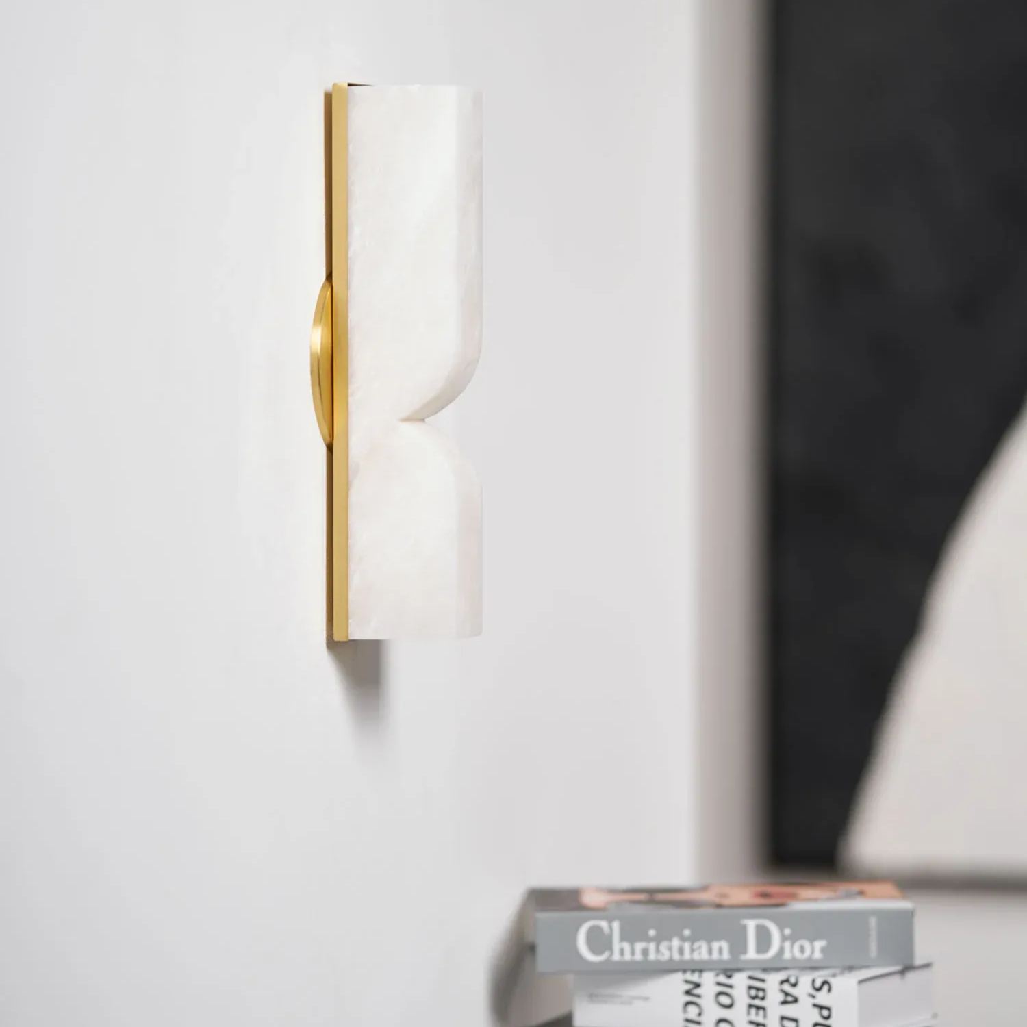Jade Alabaster Rectangular Modern Wall Light Shades Hallway Bedroom