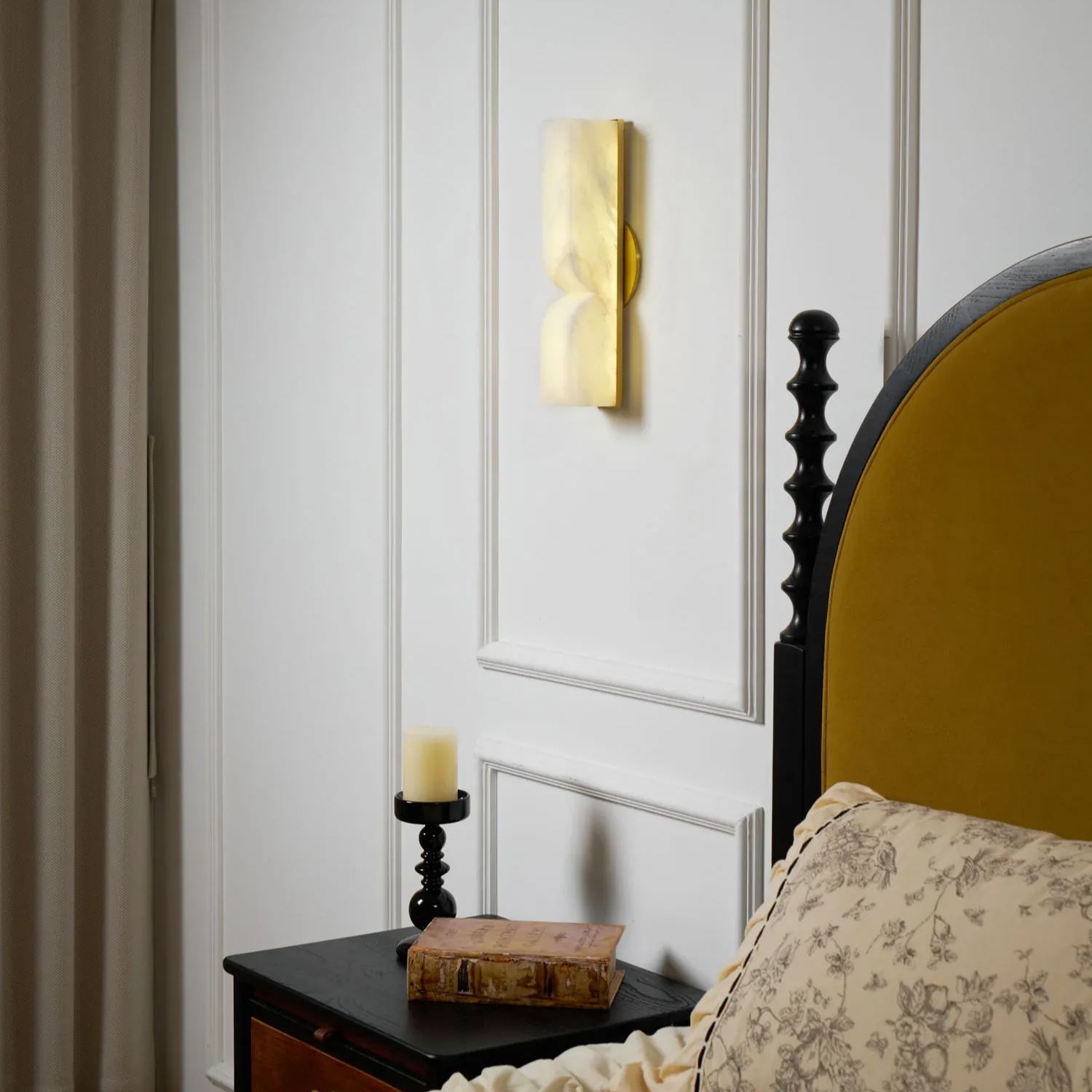Jade Alabaster Rectangular Modern Wall Light Shades Hallway Bedroom