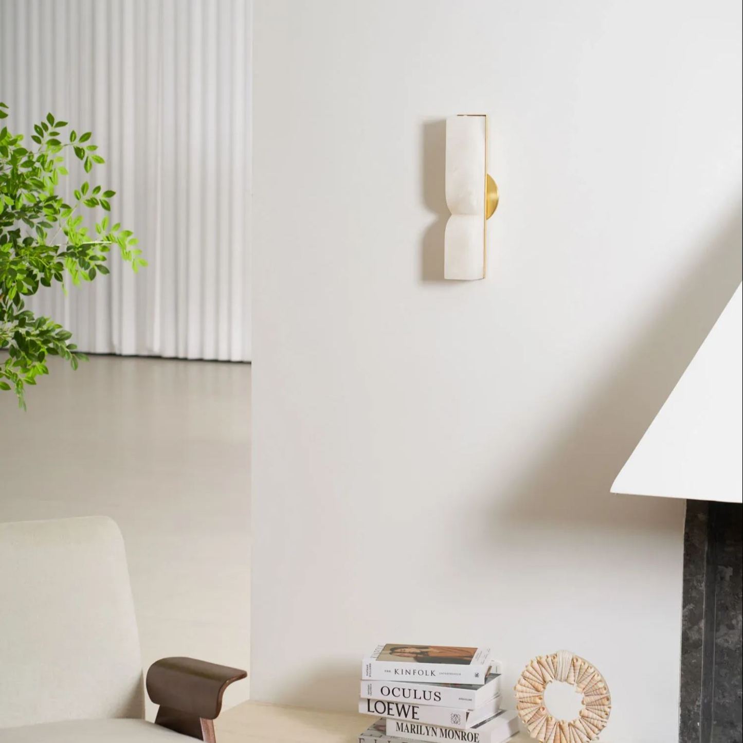 Jade Alabaster Rectangular Modern Wall Light Shades Hallway Bedroom