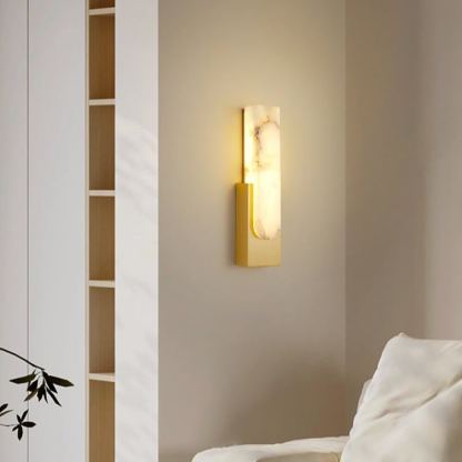 Jade Modern Agatha Alabaster Wall Light Living Room Bedroom