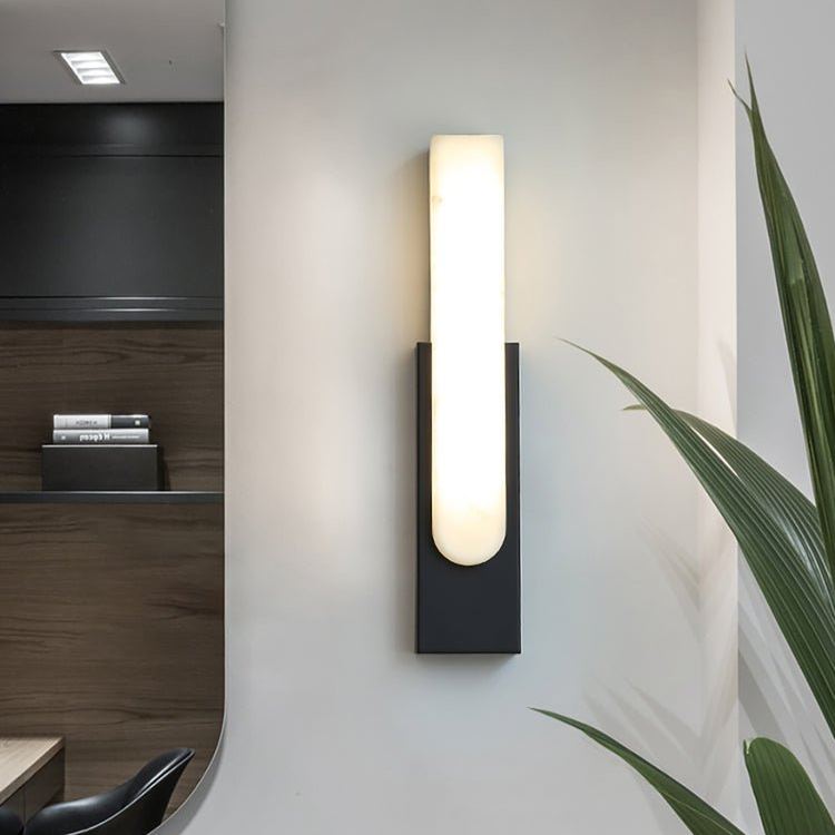 Jade Modern Agatha Alabaster Wall Light Living Room Bedroom