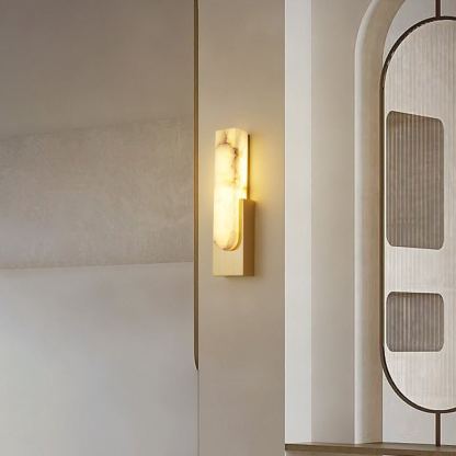 Jade Modern Agatha Alabaster Wall Light Living Room Bedroom
