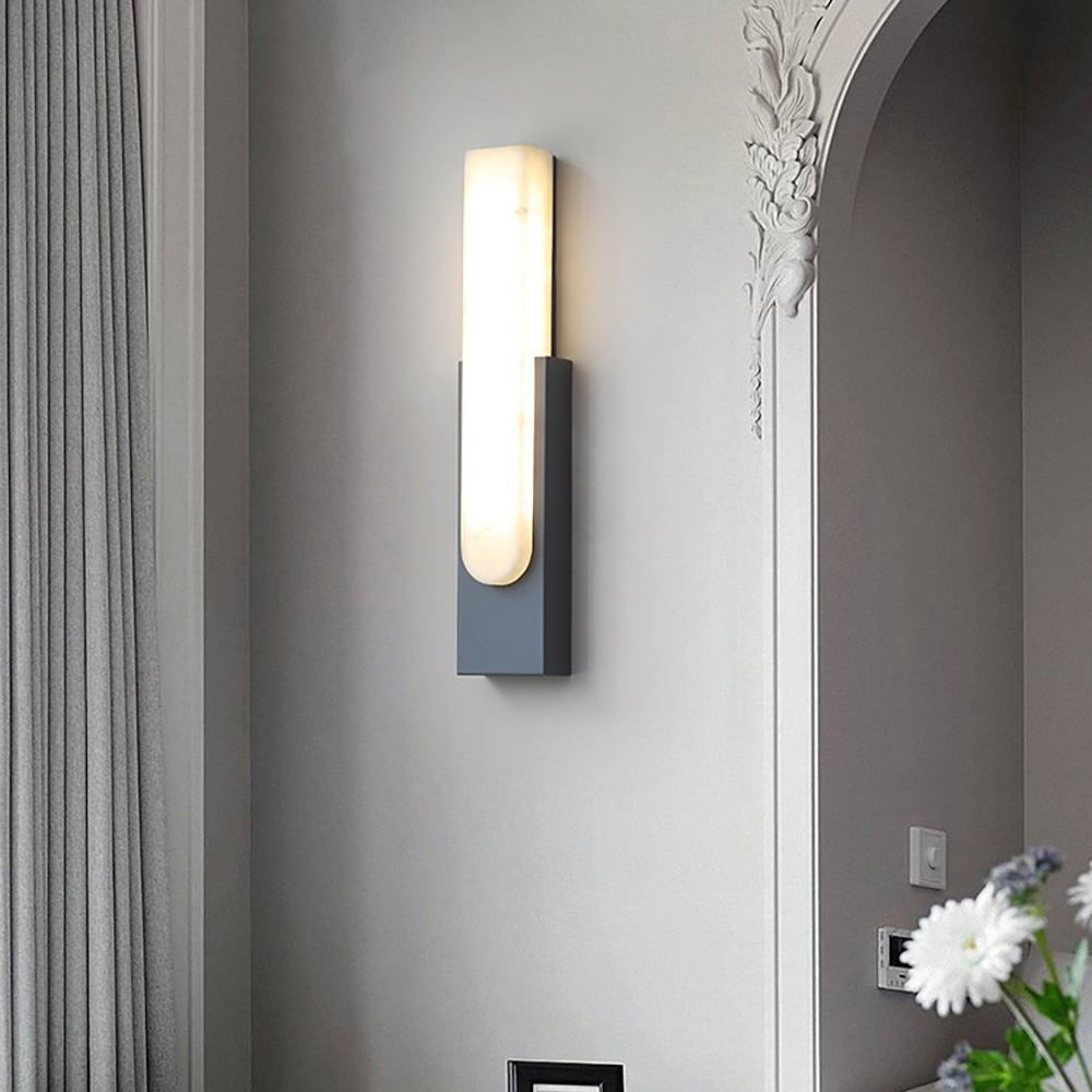Jade Modern Agatha Alabaster Wall Light Living Room Bedroom