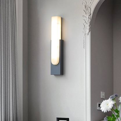 Jade Modern Agatha Alabaster Wall Light Living Room Bedroom