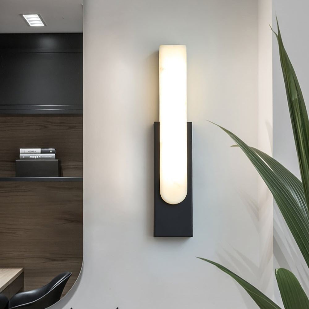 Jade Modern Agatha Alabaster Wall Light Living Room Bedroom