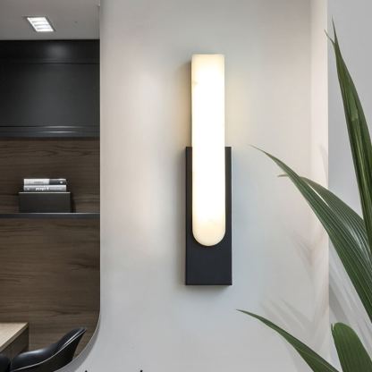 Jade Modern Agatha Alabaster Wall Light Living Room Bedroom