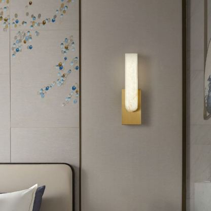 Jade Modern Agatha Alabaster Wall Light Living Room Bedroom