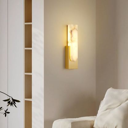 Jade Modern Agatha Alabaster Wall Light Living Room Bedroom