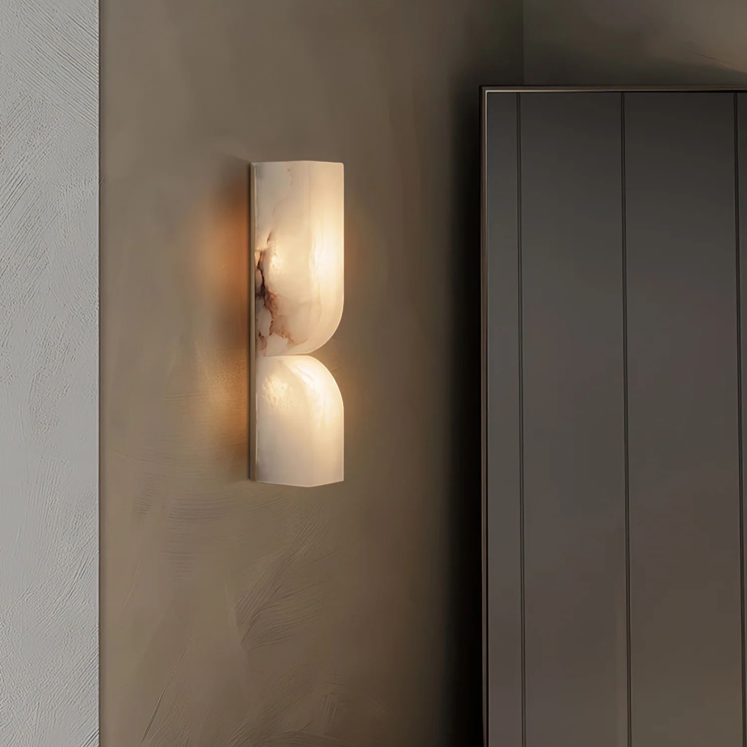 Jade Alabaster Rectangular Modern Wall Light Shades Hallway Bedroom