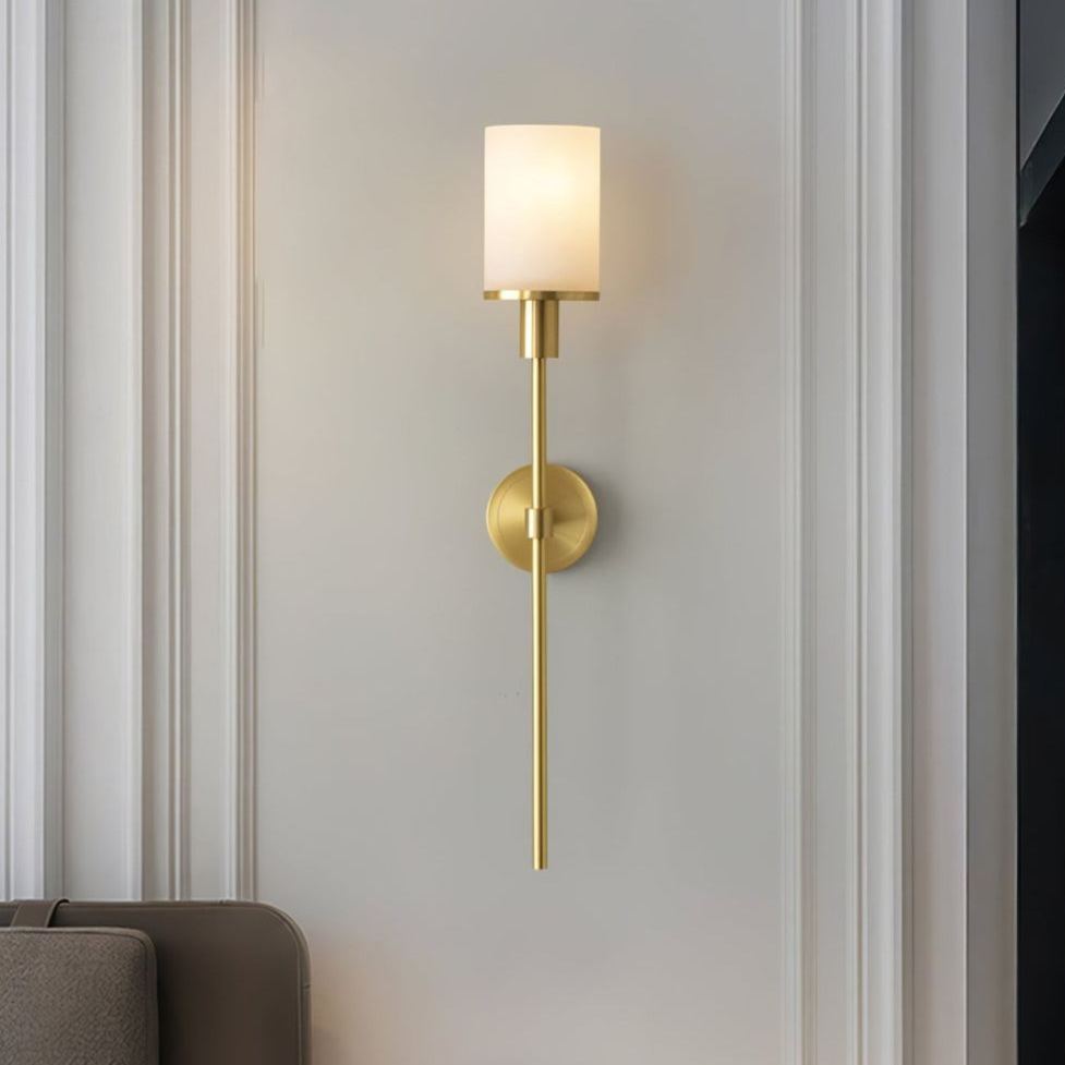 Jade Tracie Classic Metal Alabaster Wall Light Living Room Bedroom