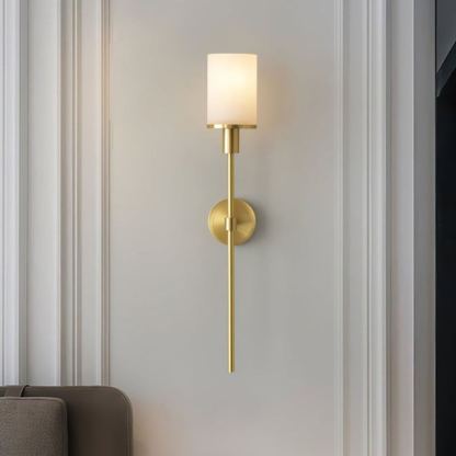 Jade Tracie Classic Metal Alabaster Wall Light Living Room Bedroom