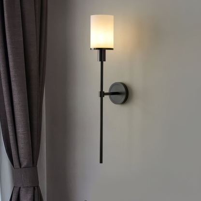 Jade Tracie Classic Metal Alabaster Wall Light Living Room Bedroom