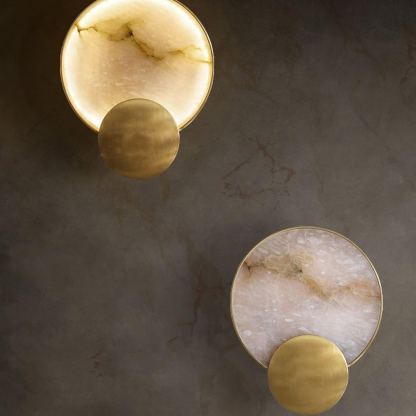 Jade Modern Terra Svet Alabaster Wall Light Living Room Bedroom