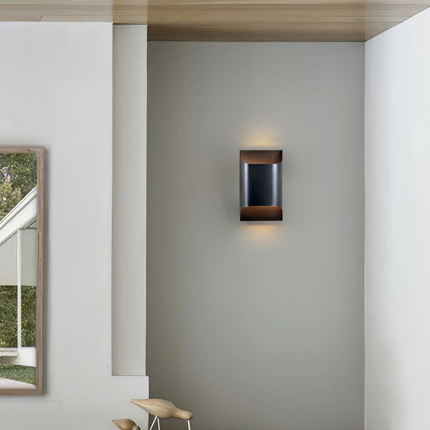 Orr Vintage Industrial Square Metal Wall Light Hallway Bathroom Bedroom