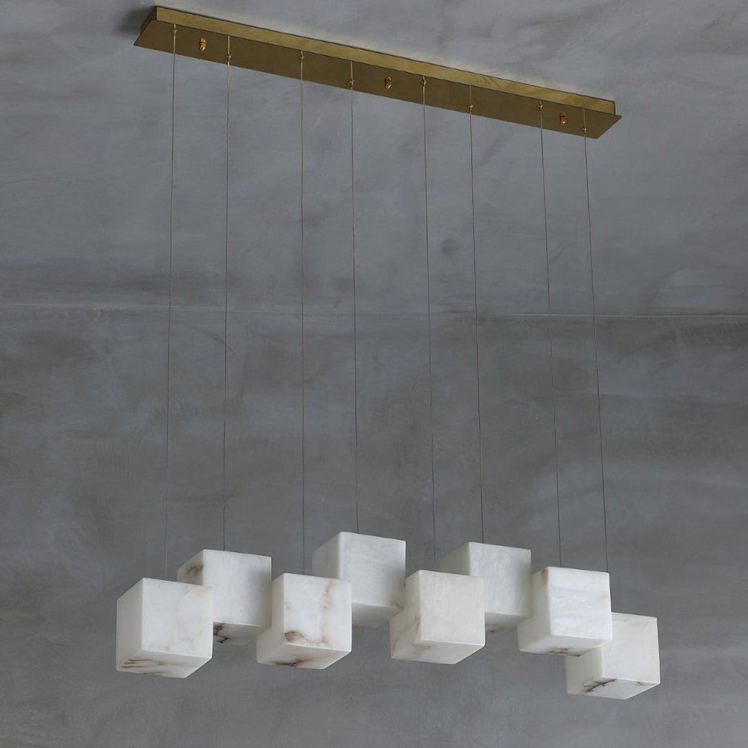 Jade Alabaster Brass Spiral Modern Pendant Light Living Room Bedroom