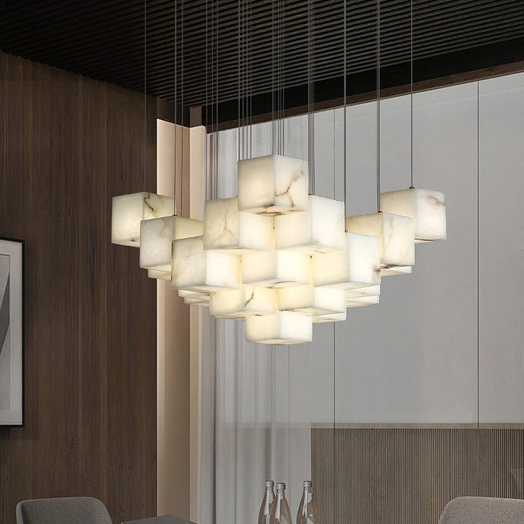Jade Alabaster Brass Spiral Modern Pendant Light Living Room Bedroom