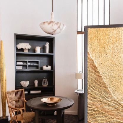Jade Alabaster Dome Modern Chandelier Living Room Dining Room