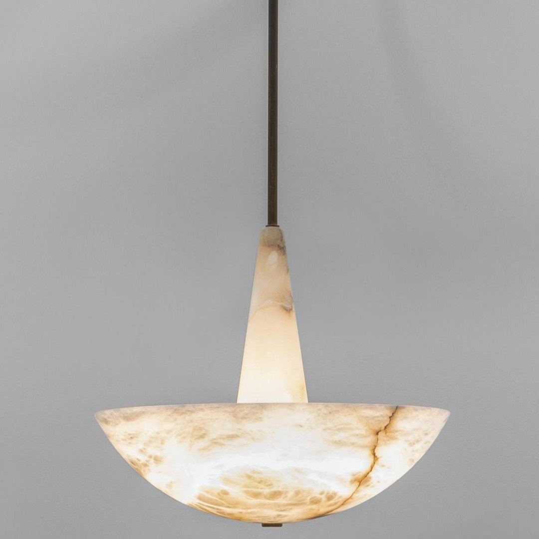 Jade Alabaster Dome Modern Chandelier Living Room Dining Room