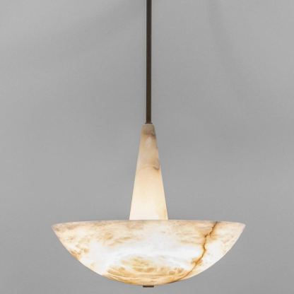 Jade Alabaster Dome Modern Chandelier Living Room Dining Room
