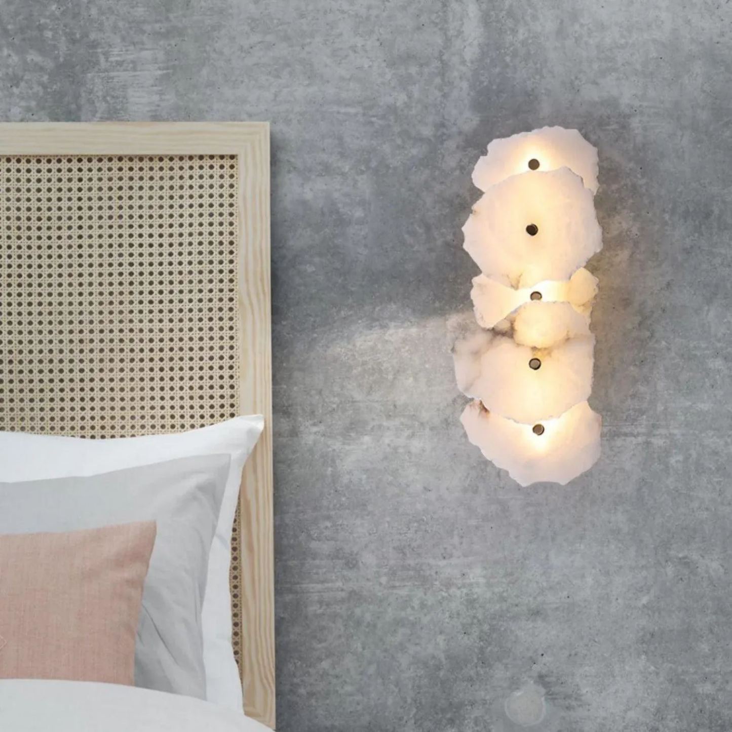 Jade Unusual Flower Alabaster Wall Light Bedroom Hallway Dining Room