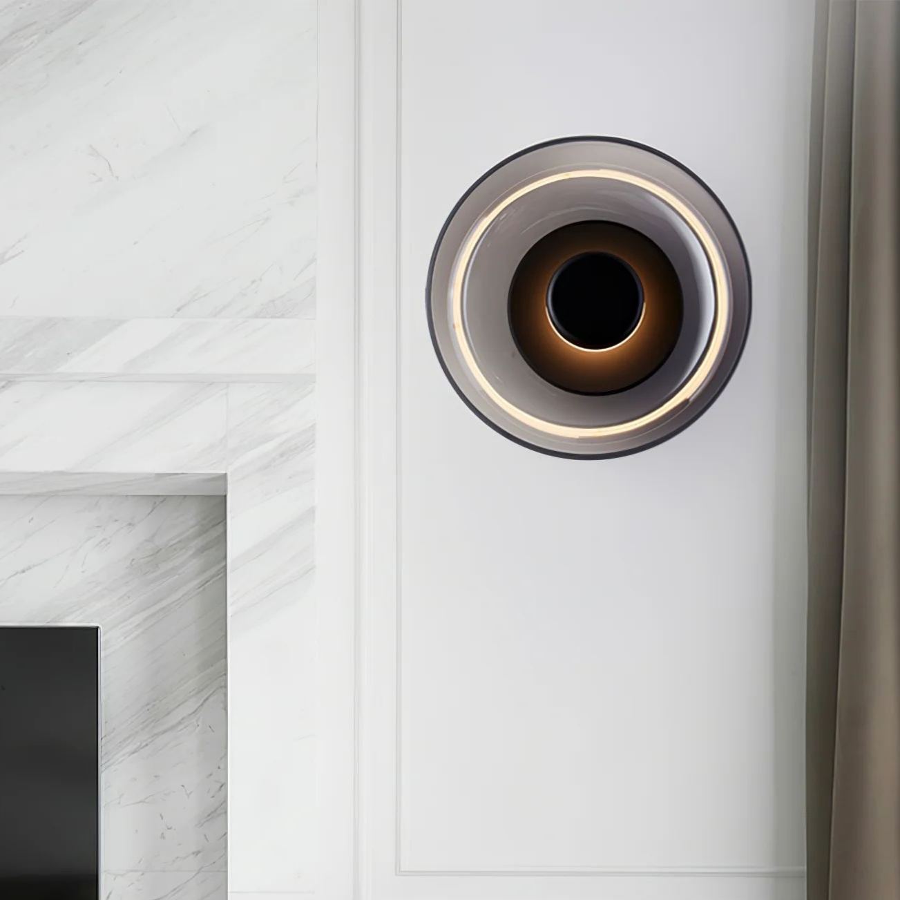 Hailie Modern Round Bowl Glass Wall Light Shades Bedroom Hallway