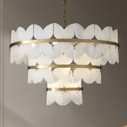 Jade Alabaster Cloudscape Chandelier Modern Living Room Bedroom