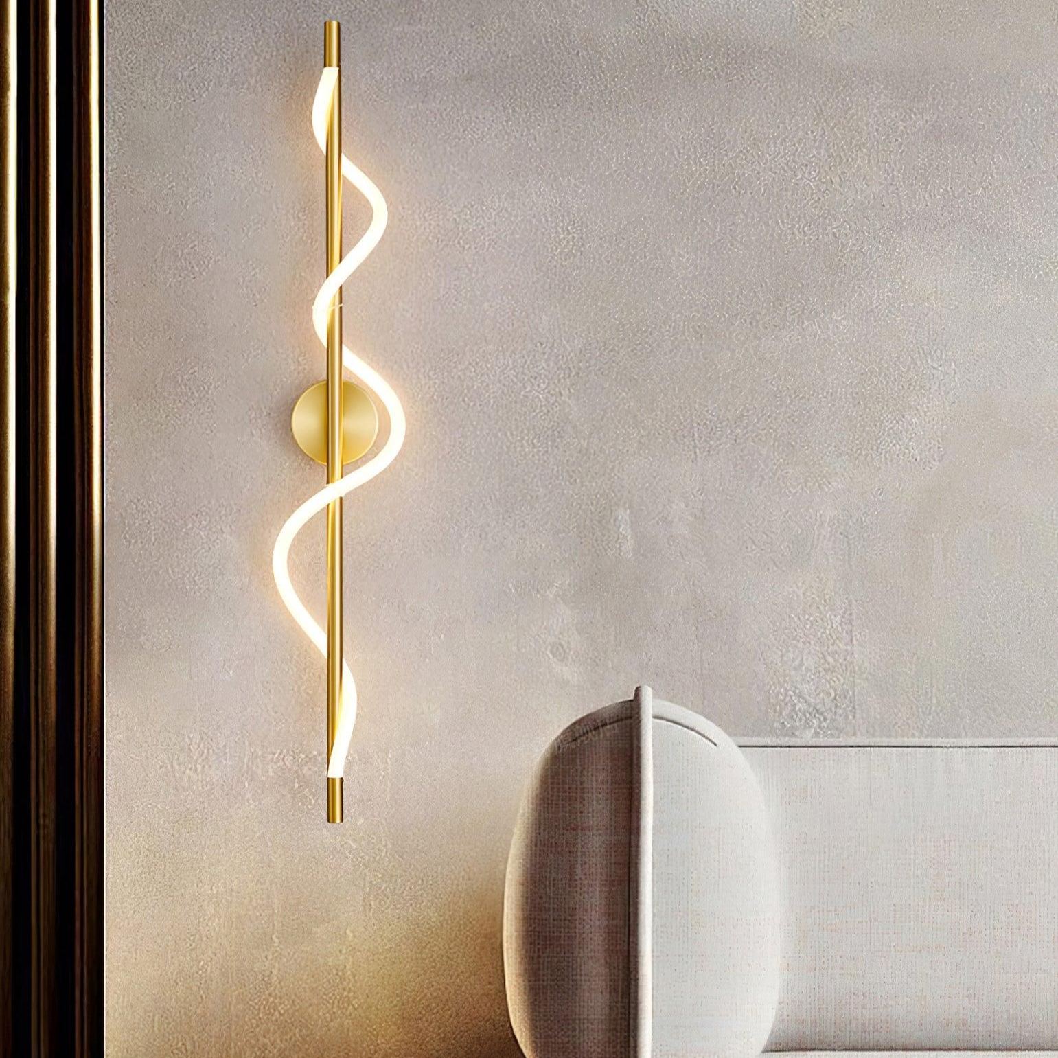 Valentina Modern Flexible Curve Metal Wall Light Living Room Bedroom