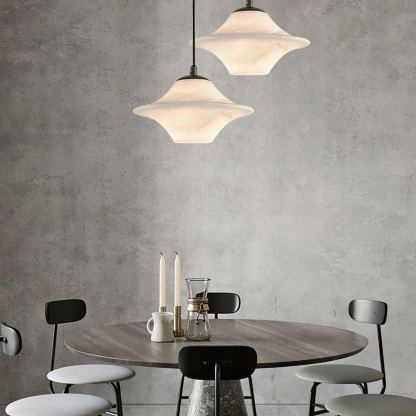 Jade Alabaster Saucer Modern Pendant Light Living Room Bedroom