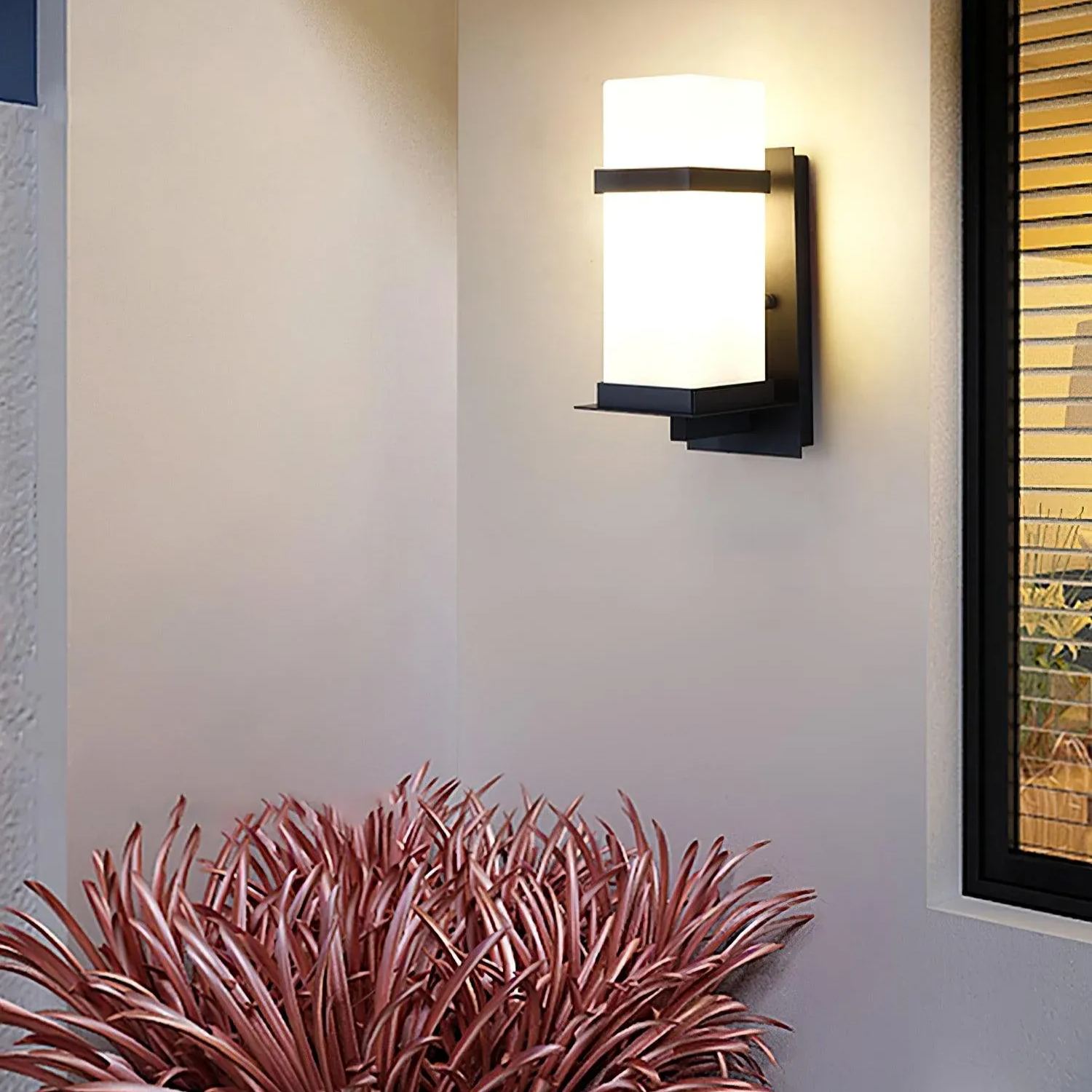 Edge Urban Glass Metal Wall Lamp Garden Park Waterproof