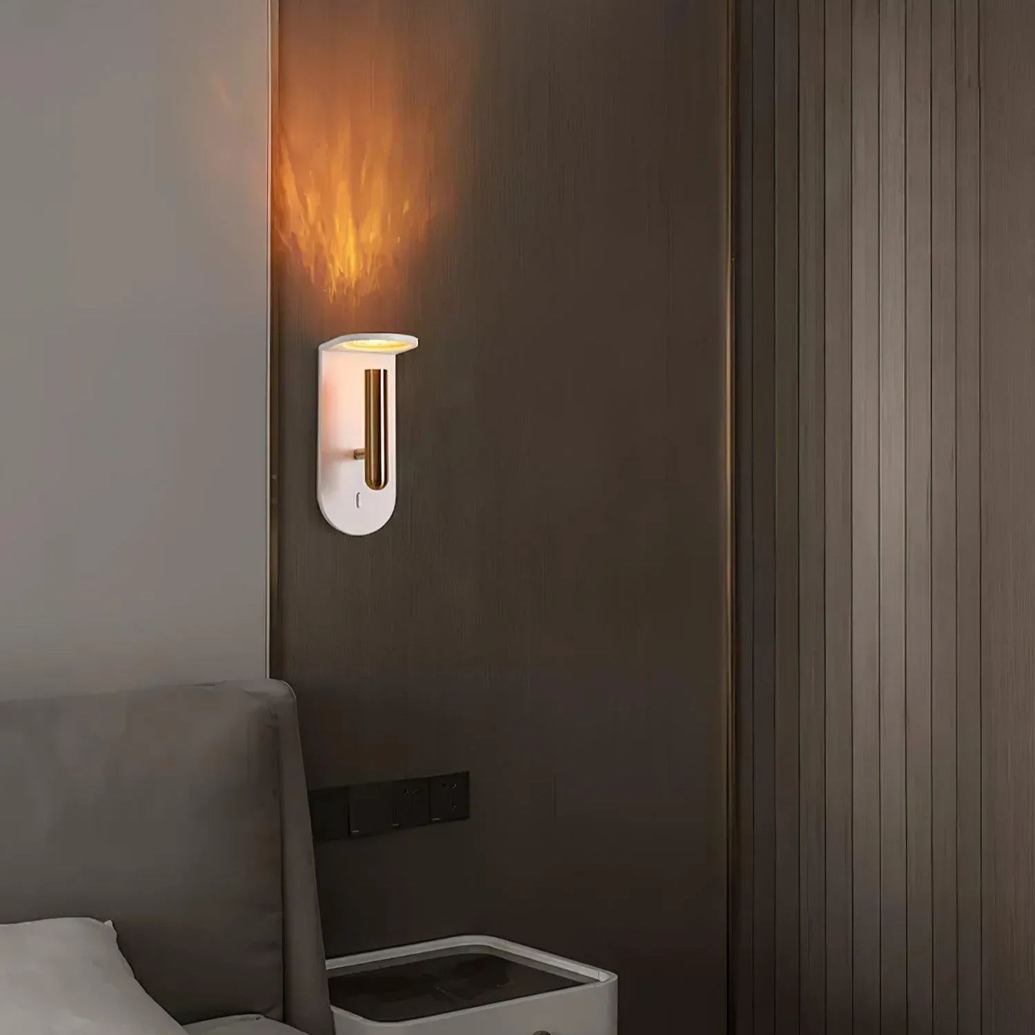 Edge Minimalism Acrylic Metal Black White Wall Light Dining Room Bedroom