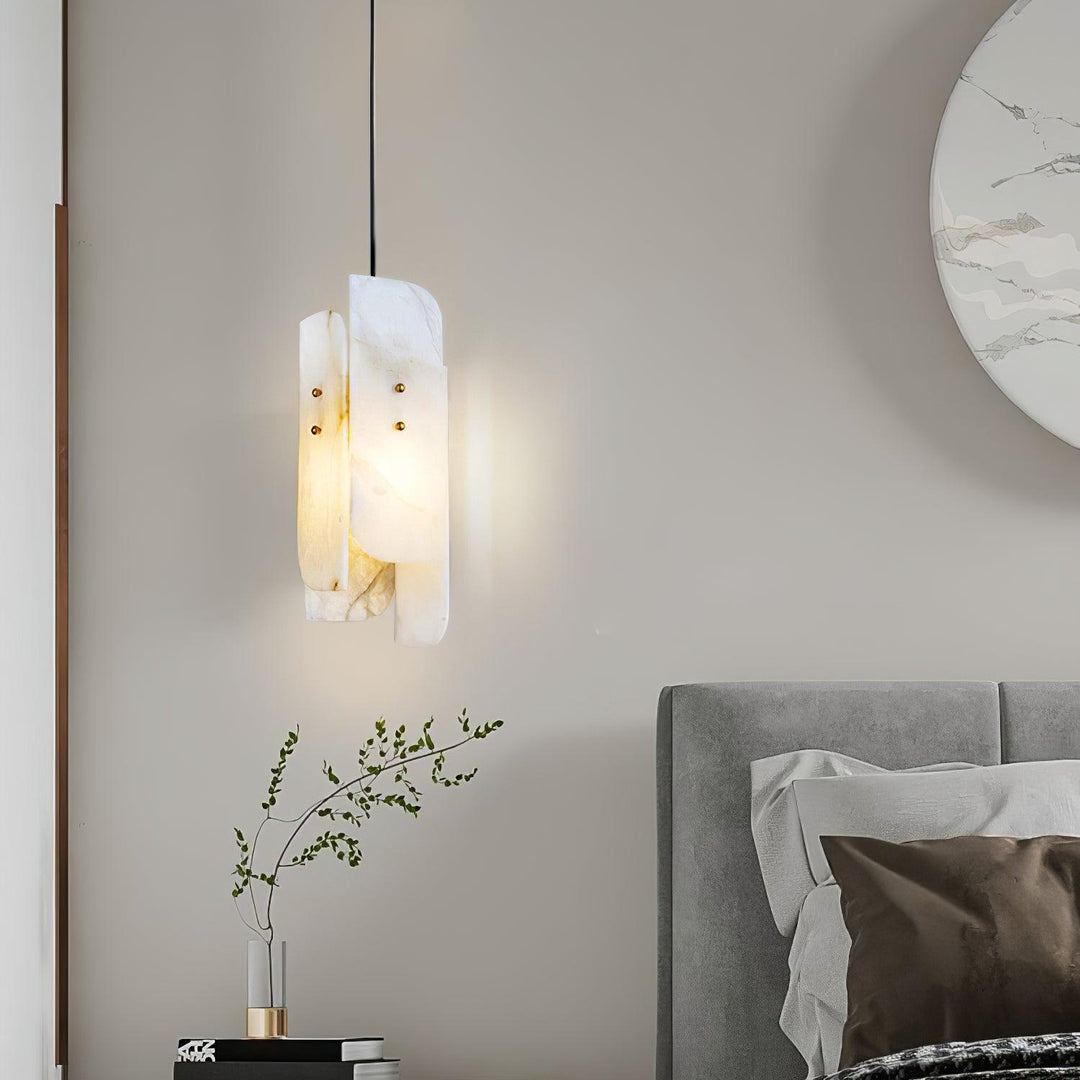 Jade Alabaster Artistic Panel Contemporary Pendant Light Dining Room