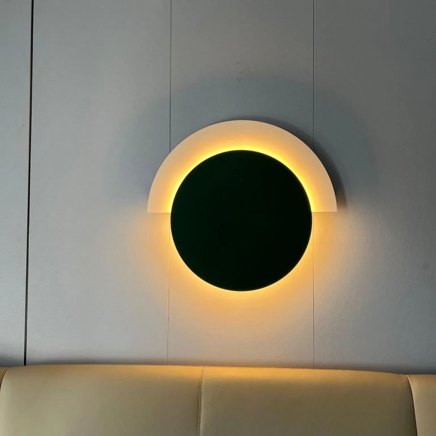 Edge Minimalism Rounded Acrylic Metal Wall Light Dining Room Bedroom