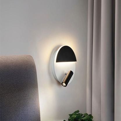 Edge Minimalism Metal Black White Wall Light Dining Room Bedroom