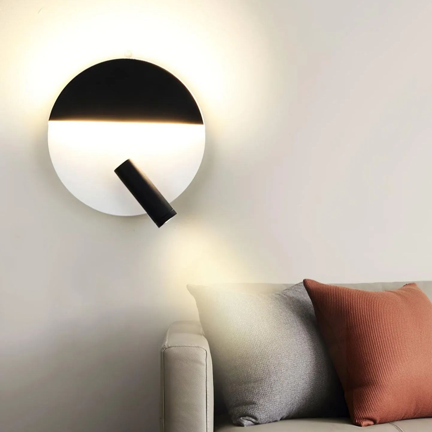 Edge Minimalism Metal Black White Wall Light Dining Room Bedroom