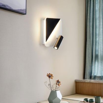 Edge Minimalism Metal Black White Wall Light Dining Room Bedroom