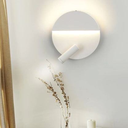 Edge Minimalism Metal Black White Wall Light Dining Room Bedroom