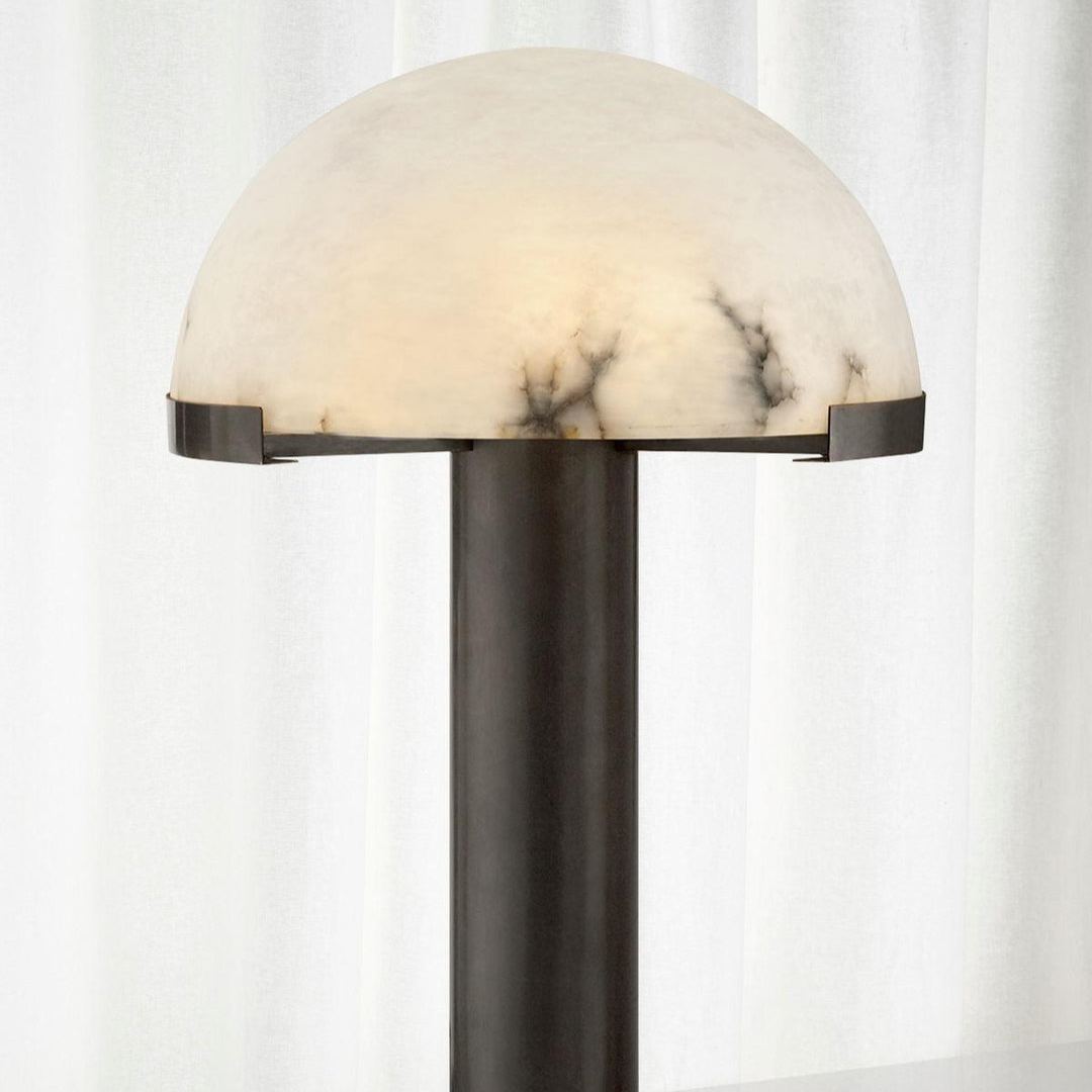 Jade Mushroom Alabaster Brass Table Lamp Living Room Bedroom