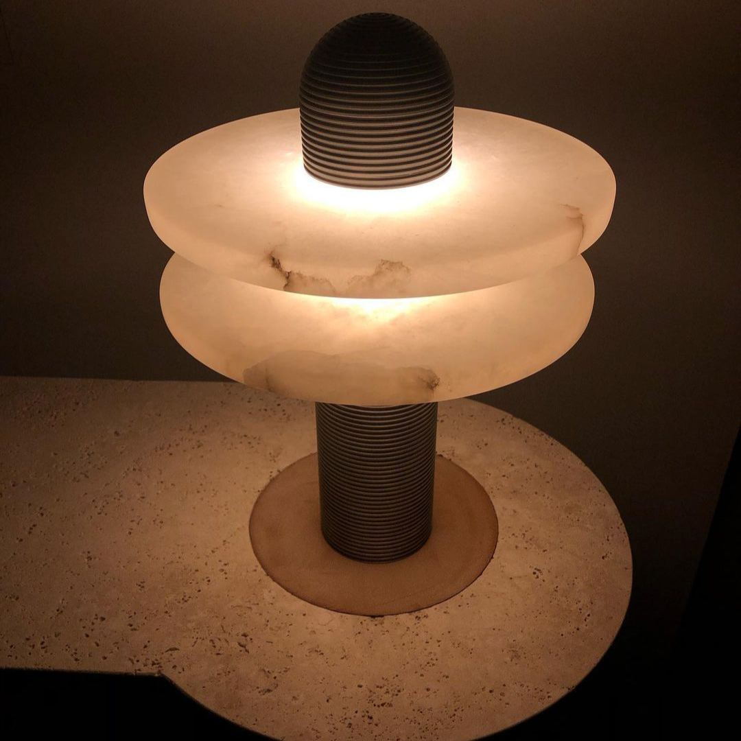 Jade Modern Comet Alabaster Table Lamp Bedroom Living Room