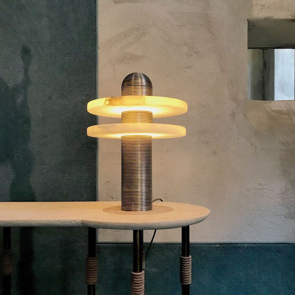 Jade Modern Comet Alabaster Table Lamp Bedroom Living Room
