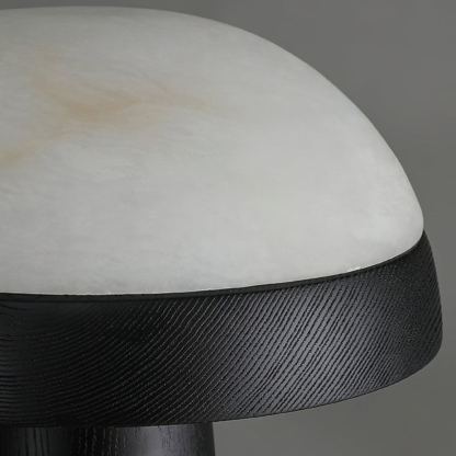 Jade Modern Alabaster Wood Mushroom Table Lamp Living Room