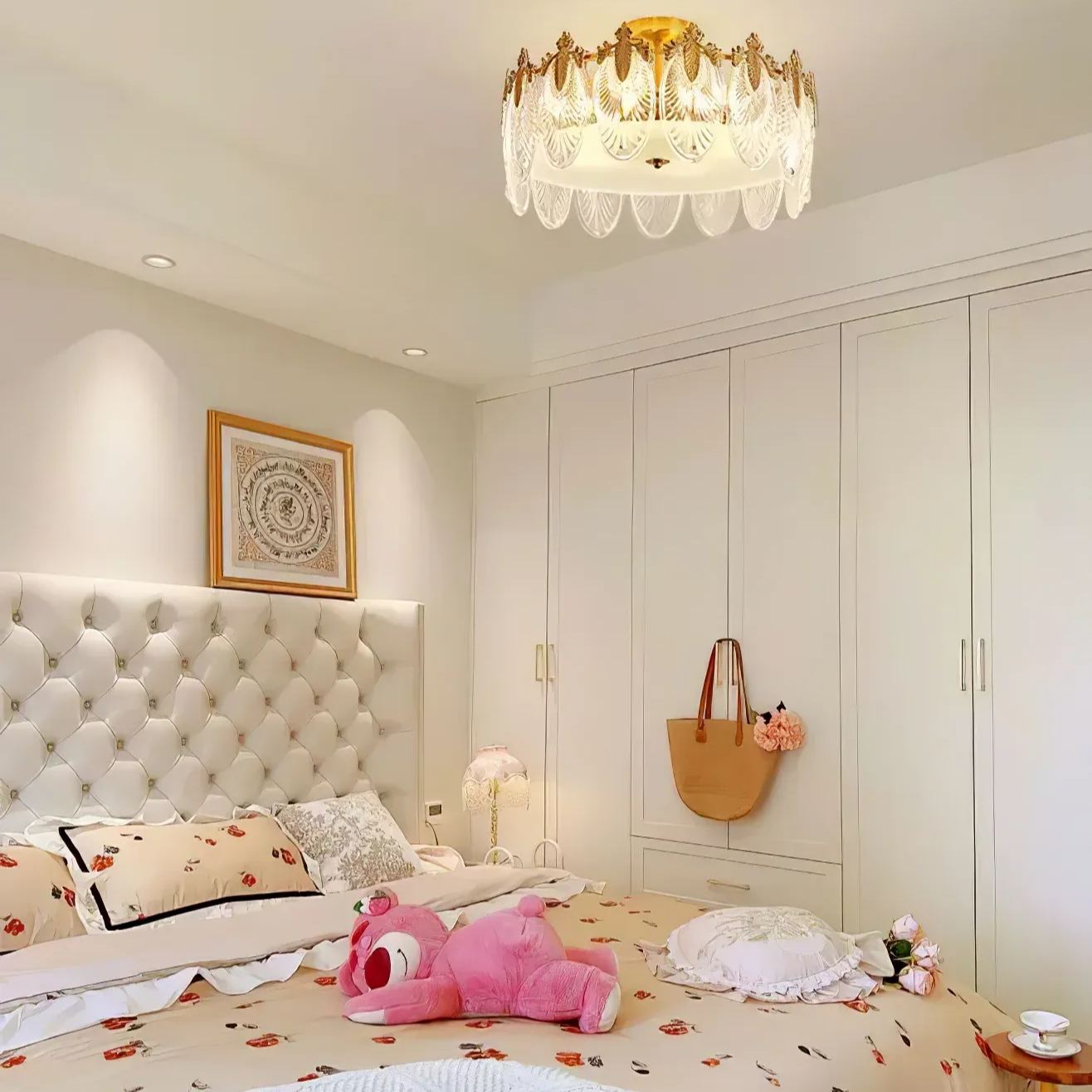 Alessio Vintage Luxury Glass Round Chandelier Living Dining Room